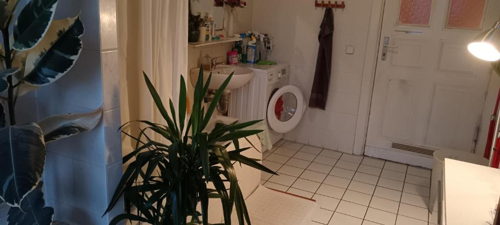 Koupelna v ubytování Sharing bedroom with Host near Alexanderplatz