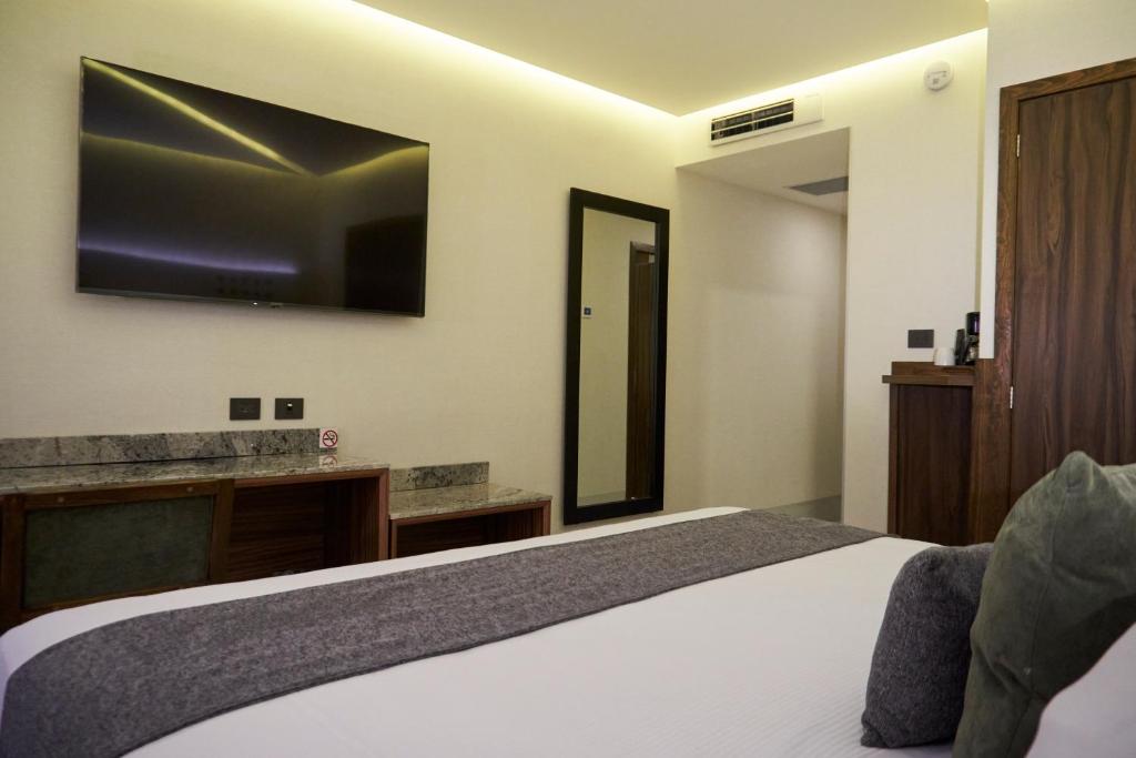 TV a/nebo společenská místnost v ubytování Hotel Antré Chapultepec