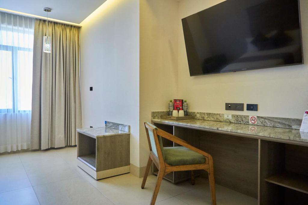 TV a/nebo společenská místnost v ubytování Hotel Antré Chapultepec