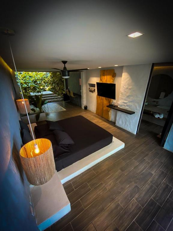 Kuchyň nebo kuchyňský kout v ubytování Ecoparadise Hotel