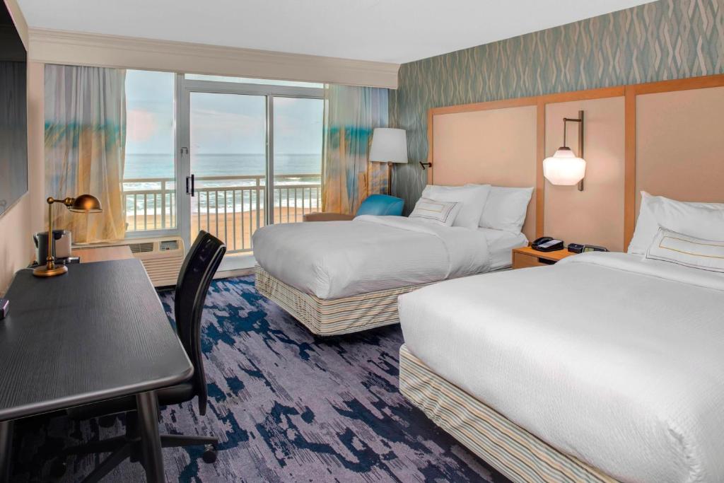 Fairfield Inn & Suites by Marriott Virginia Beach Oceanfront - Camera Doppia Con Due Letti Queen Oceanfront