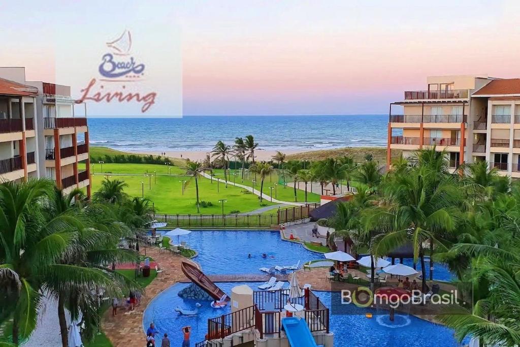 a view of the pool at the resort at Beach Living, Frente mar, Vizinho B Park - Oficial in Mangabeira