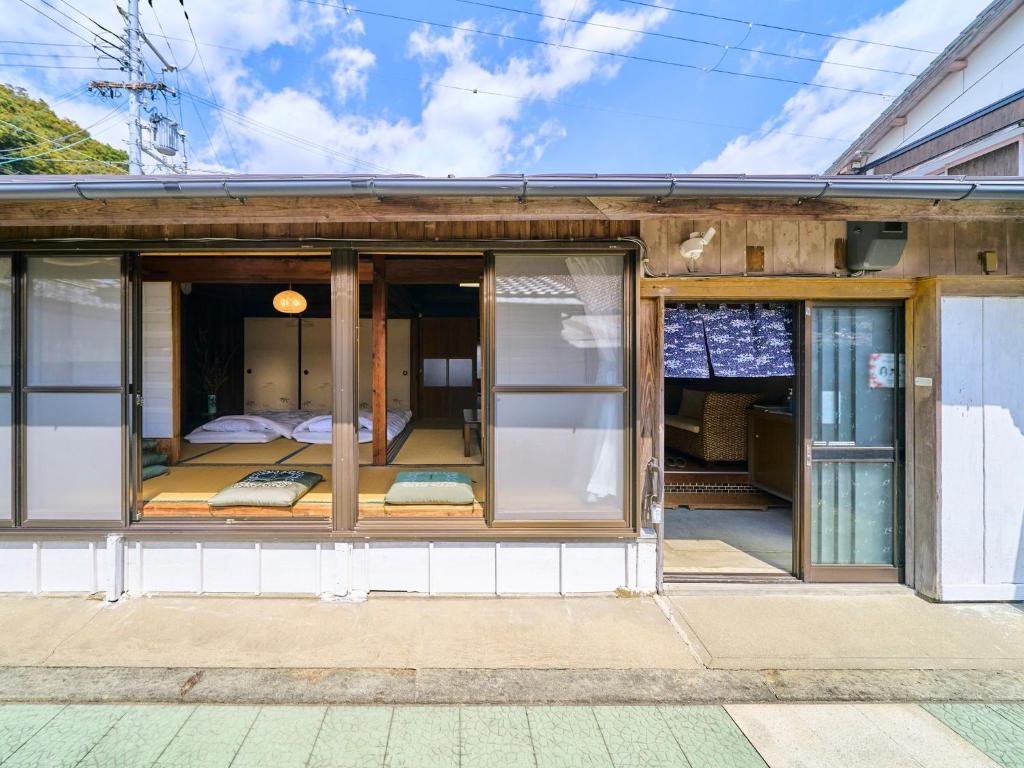 a glass house with a bed inside of it at Kokoyui - Vacation STAY 06794v in Shimosato