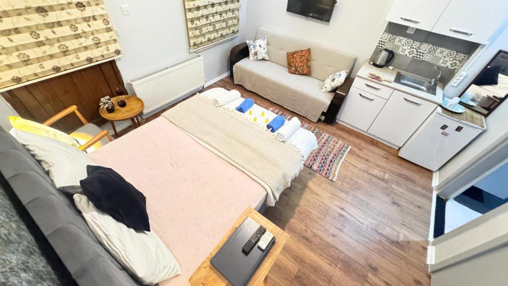 Kuchyň nebo kuchyňský kout v ubytování taksim gold suit