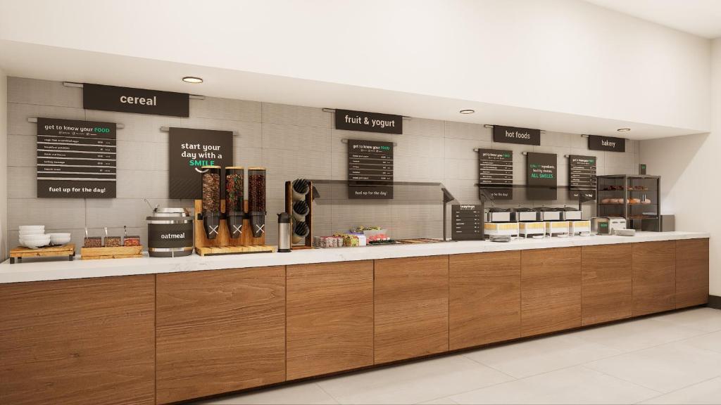 Příslušenství pro přípravu čaje a kávy v ubytování Holiday Inn & Suites Columbia Northeast by IHG
