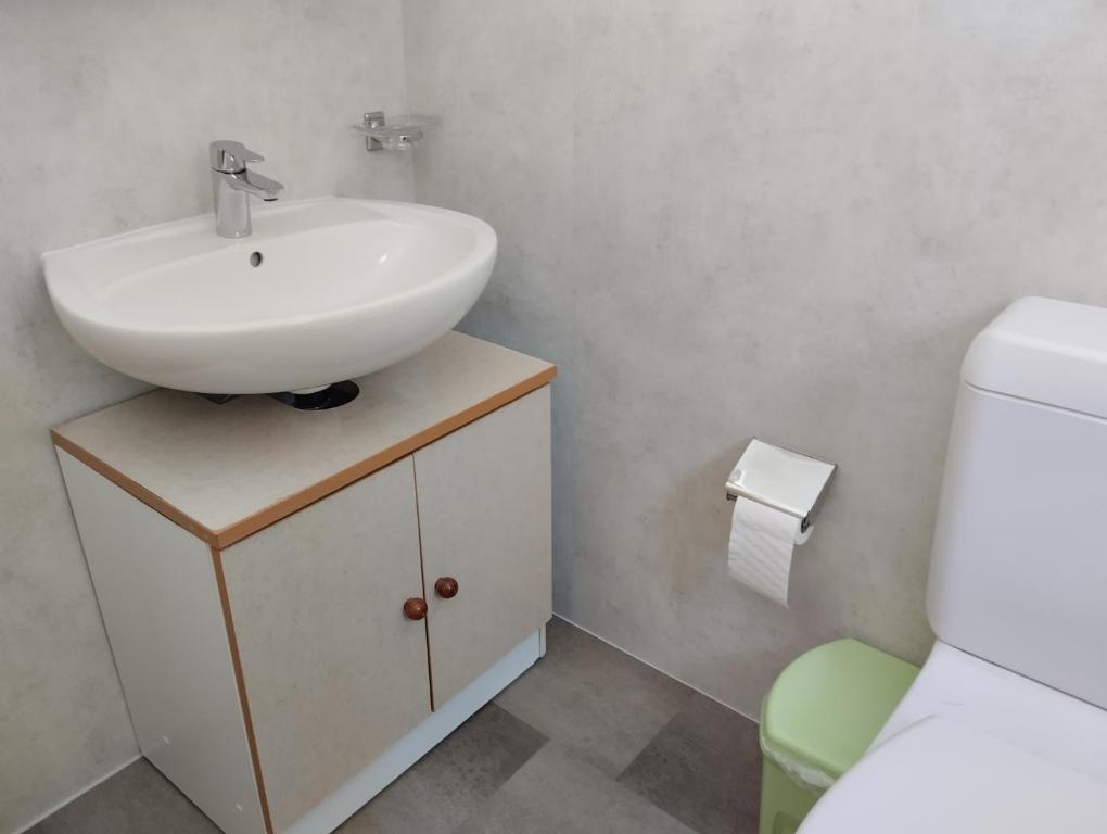 Koupelna v ubytování Chalet Gärlich