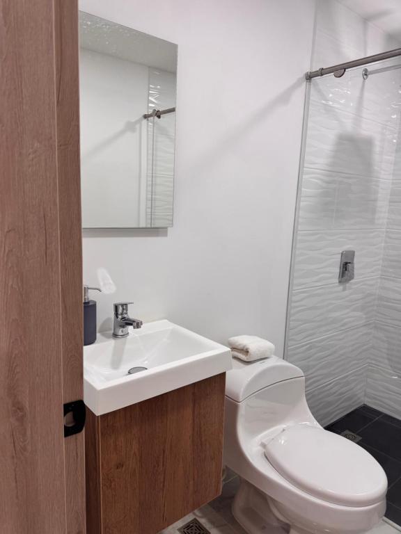 Koupelna v ubytování Vida Hostel