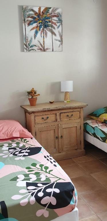 Postel nebo postele na pokoji v ubytování Villa Terracotta, vue mer imprenable
