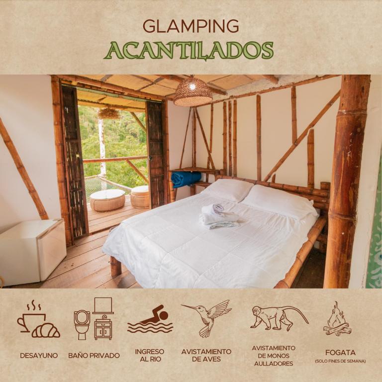 A bed or beds in a room at Victoria Ecolodge