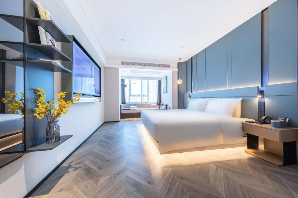 Posezení v ubytování Atour Hotel Wuhan Wuchang Zhongnan Road