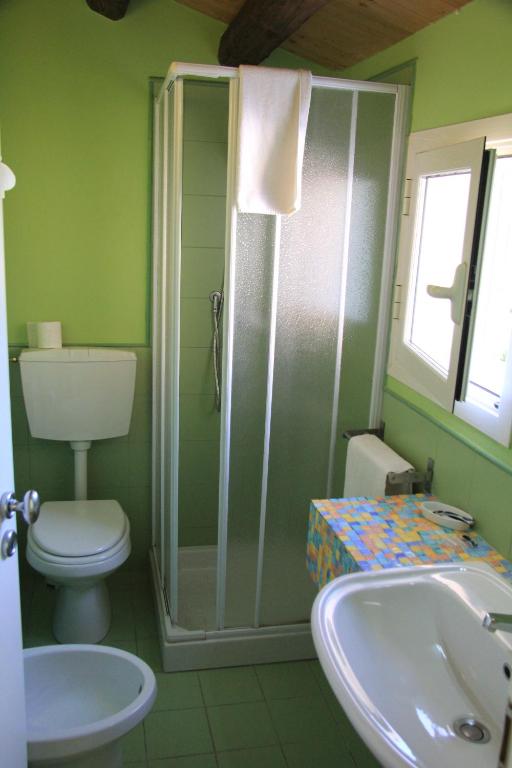 Koupelna v ubytování B&B La Rosa Dei Venti