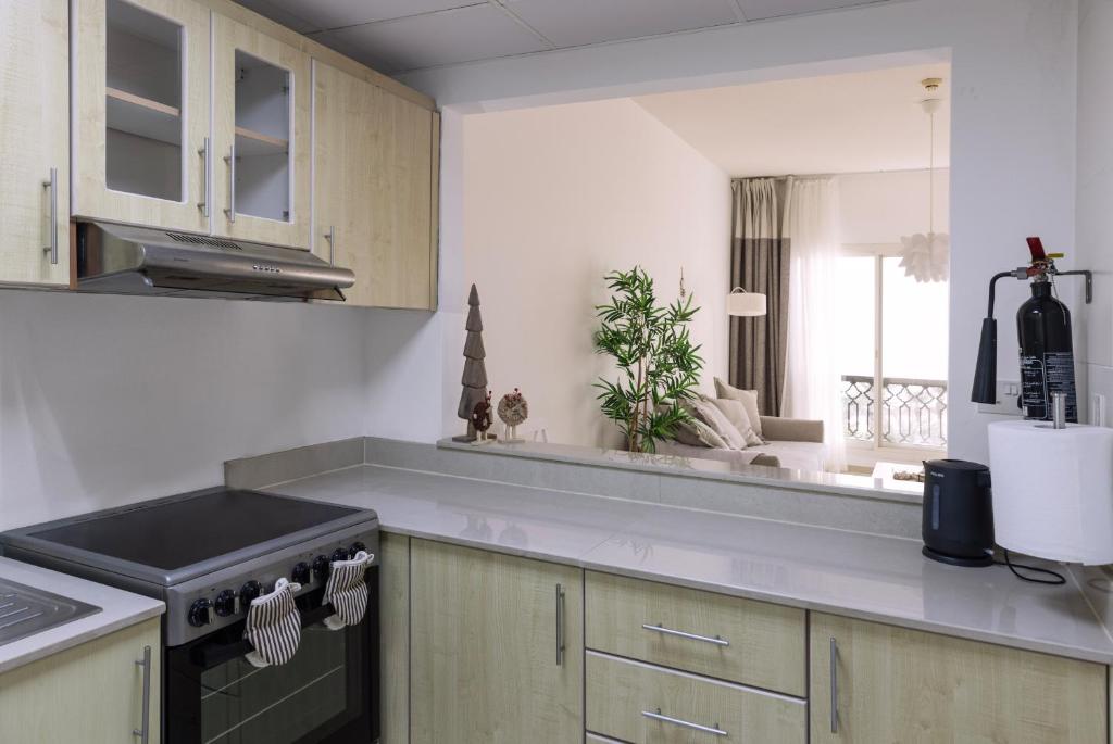 Kuchyň nebo kuchyňský kout v ubytování Pepkins Holiday Home