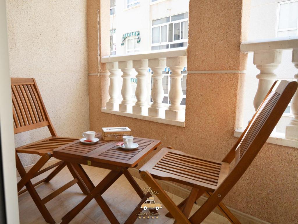 A balcony or terrace at Cozy apartment in downtown area