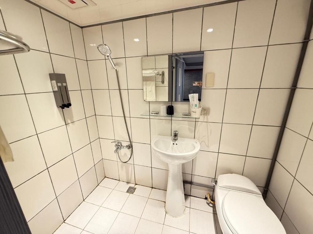 Koupelna v ubytování 漫旅時光旅店