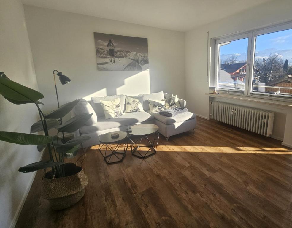 Χώρος καθιστικού στο Ferienwohnung Gipfelstürmer