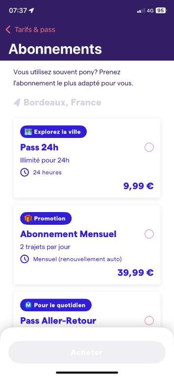 une capture d'écran de la page Web de la gestion du compte sur un téléphone portable dans l'établissement Maison familiale, à Villenave-dʼOrnon
