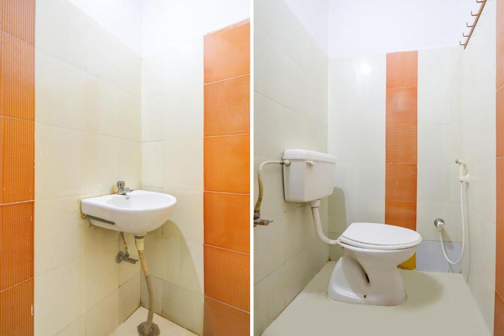 Koupelna v ubytování Hotel O Rewansh in