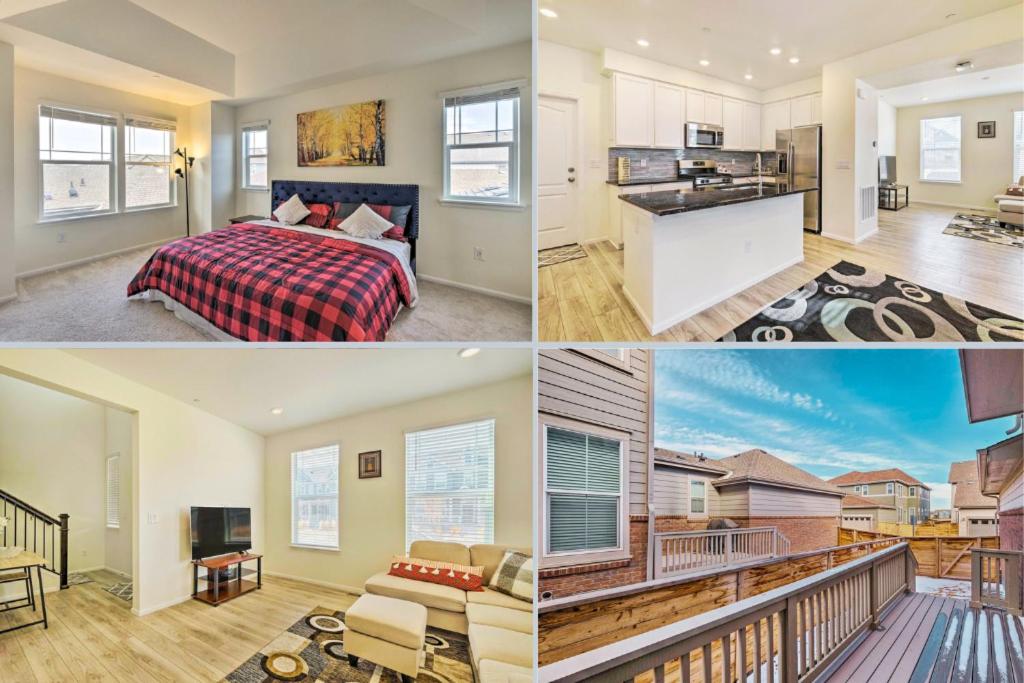 a collage of pictures of a bedroom and a living room at Charming 3BR Retreat - Perfect for Families! in Fort Collins