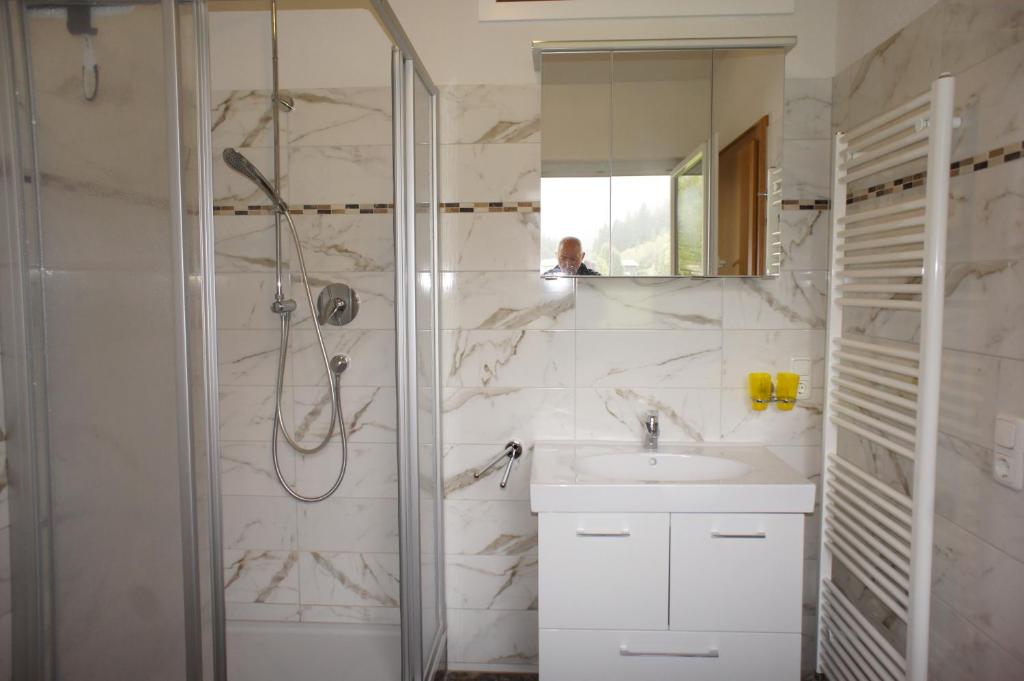 Kúpeľňa v ubytovaní Appartements Gärtner