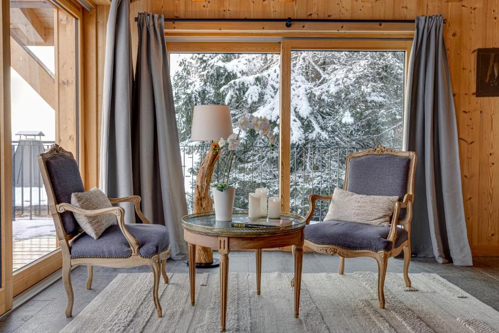Posezení v ubytování Chalet Ciscana Chamonix MontBlanc