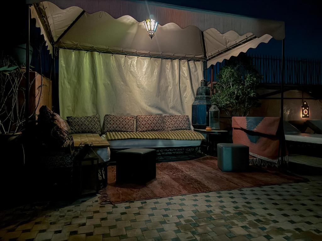 Posezení v ubytování Riad Lapis-lazuli