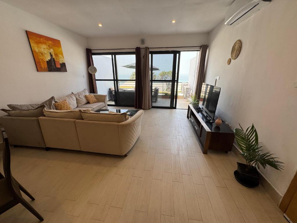 Χώρος καθιστικού στο Apartment with sea view