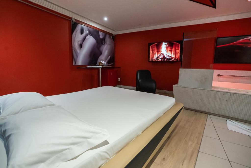 TV a/nebo společenská místnost v ubytování Motel Scala