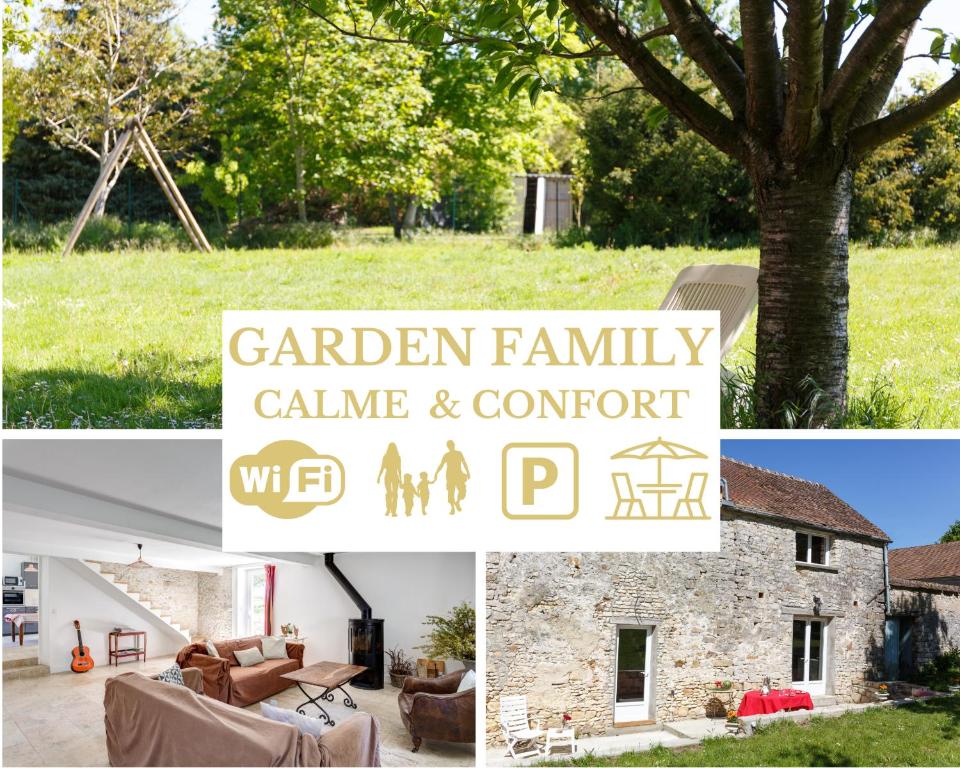 Κήπος έξω από το LE GARDEN FAMILY - RANDO ESCALADE- Gîte avec Jardin spacieux - Confort & Wifi - Parking privé - Golf et château à 15 minutes
