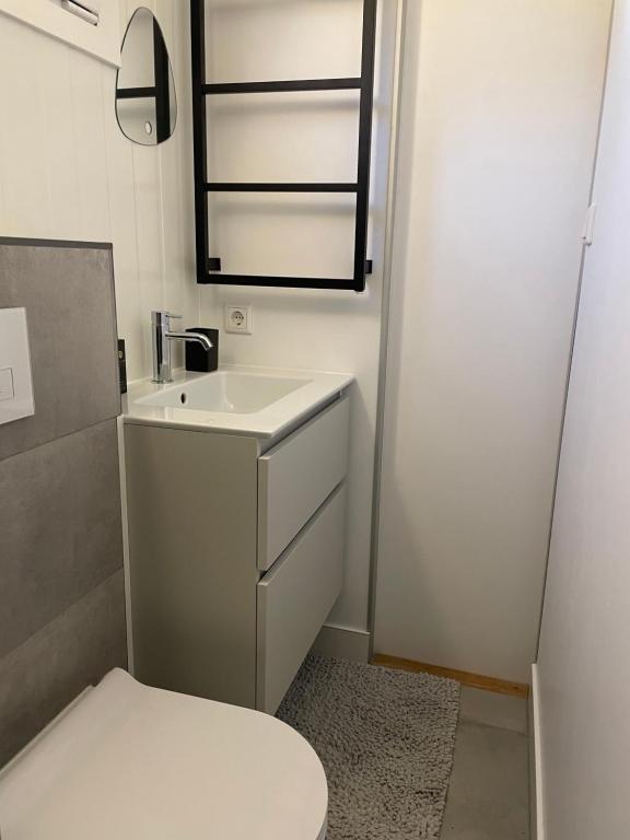 Koupelna v ubytování Luxe Tiny House incl Jacuzzi en Strandhuisje in zomerseizoen