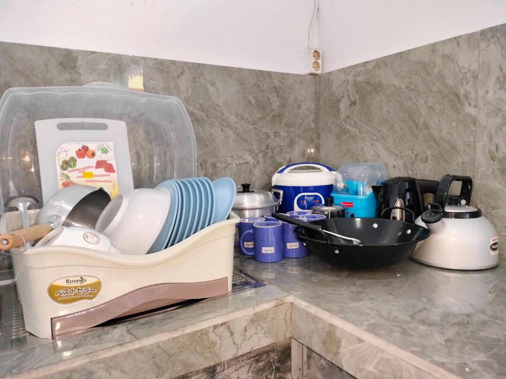 Příslušenství pro přípravu čaje a kávy v ubytování TM guest house 2