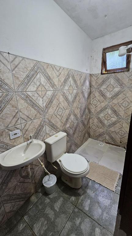 Koupelna v ubytování LahSelva Pousada e Hostel