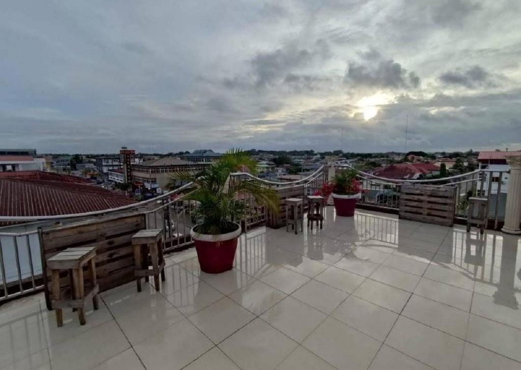 Balkón nebo terasa v ubytování Britos Hotel