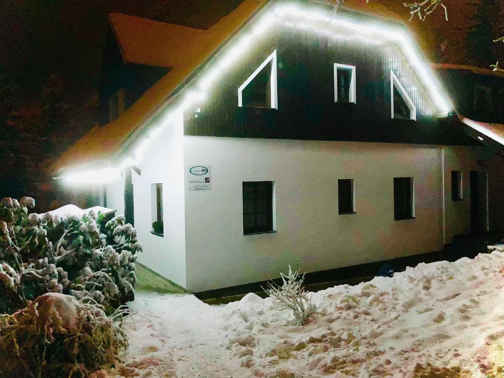 Chata Labaika v zimě