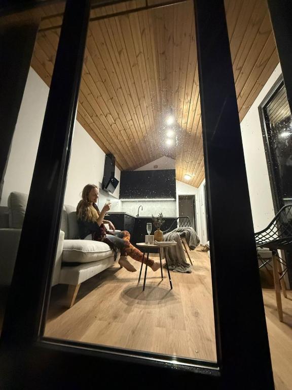 Area soggiorno di Tiny House Krkonose