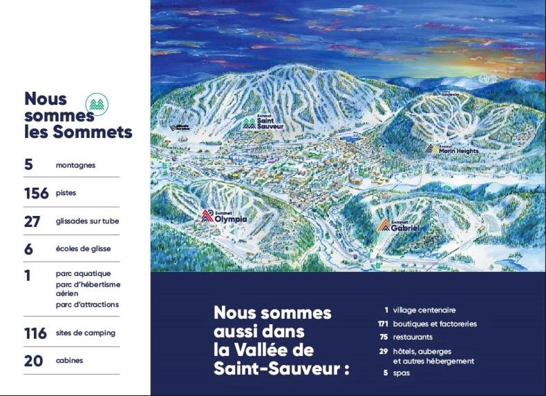 a picture of a map of a mountain at PETIT COIN DE PARADIS in Sainte Anne des Lacs