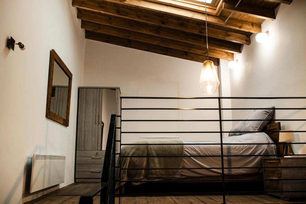 Postel nebo postele na pokoji v ubytování Eftychia's House