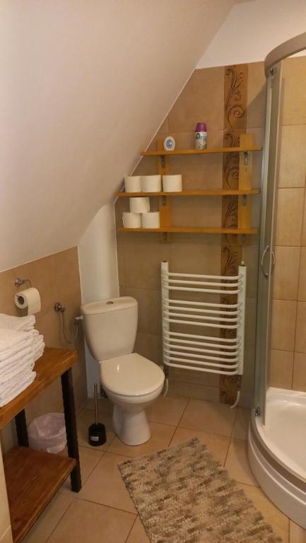 Kúpeľňa v ubytovaní Tu i Teraz - domek