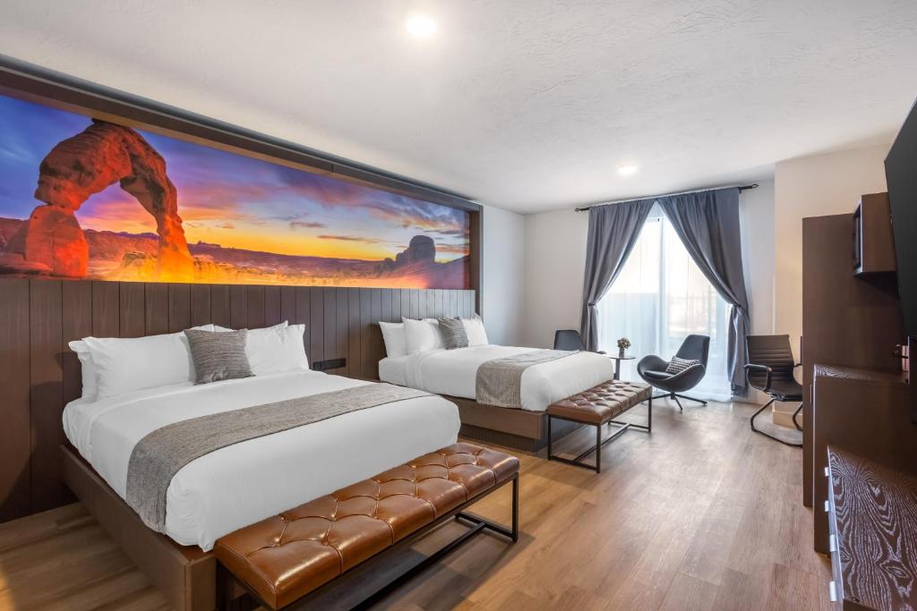 Postel nebo postele na pokoji v ubytování The Valor, Ascend Hotel Collection