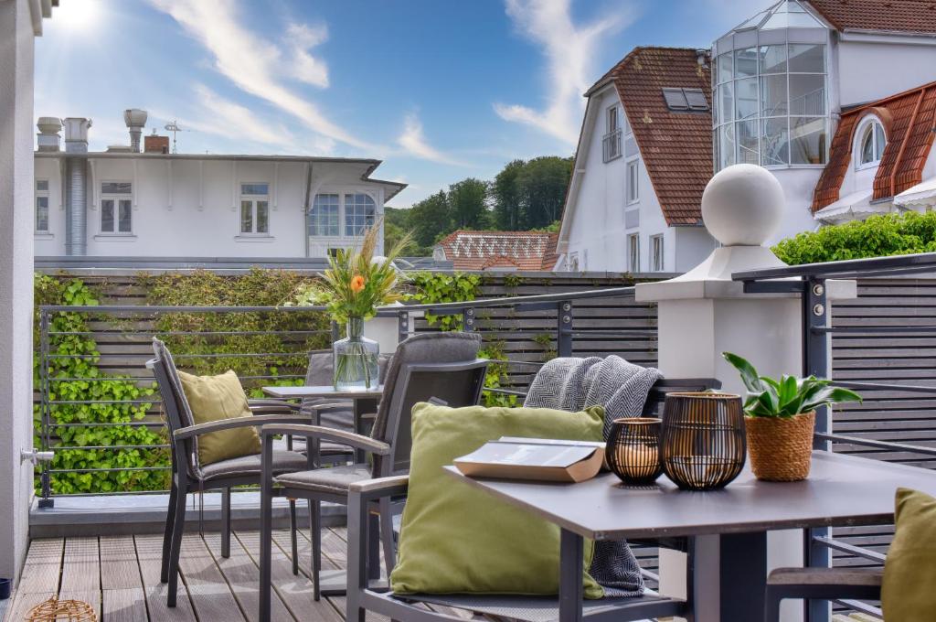 Balkón nebo terasa v ubytování Ferienwohnung Heimathafen Villa Martha Binz