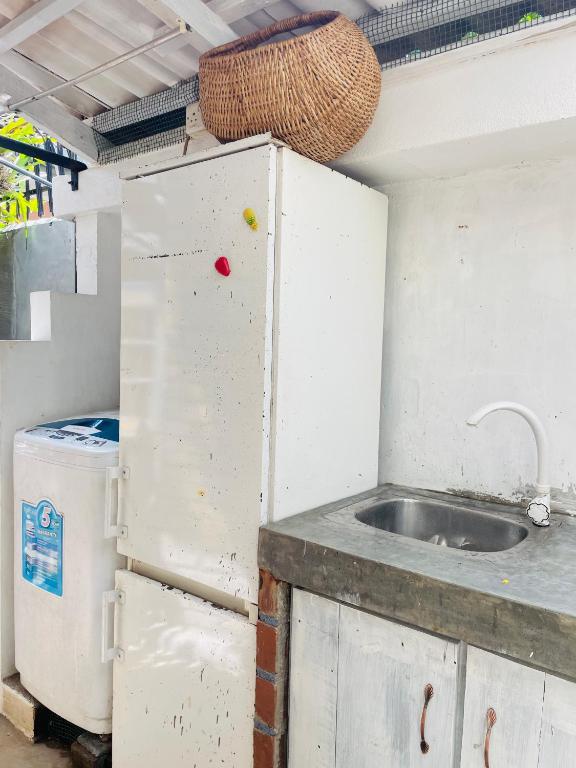Kuchyň nebo kuchyňský kout v ubytování Vintekta Cottage
