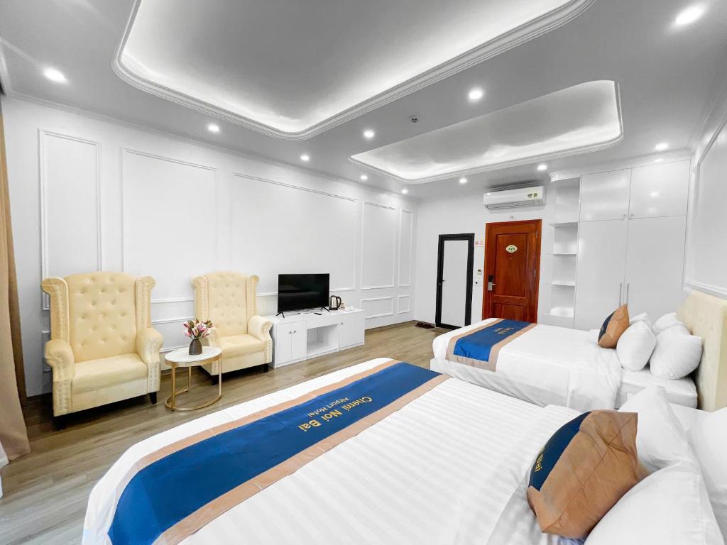 TV a/nebo společenská místnost v ubytování Chemi Hanoi Airport Hotel