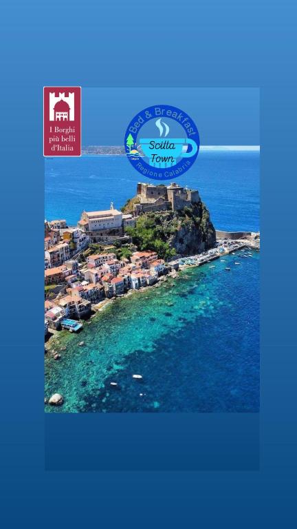 a resort on a small island in the ocean at B&B Scilla Town in Scilla
