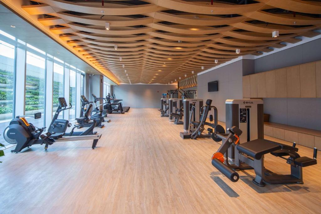 Fitness centrum a/nebo fitness zařízení v ubytování Wyndham Garden Jinjiang