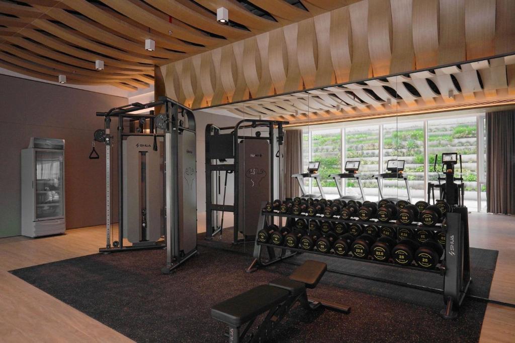 Fitness centrum a/nebo fitness zařízení v ubytování Wyndham Garden Jinjiang