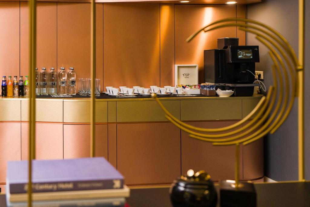Kuchyň nebo kuchyňský kout v ubytování Crystal Palace Hotel