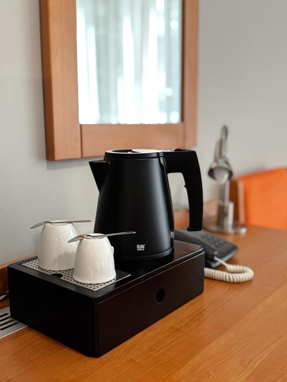 Příslušenství pro přípravu čaje a kávy v ubytování Hotel SOREA REGIA