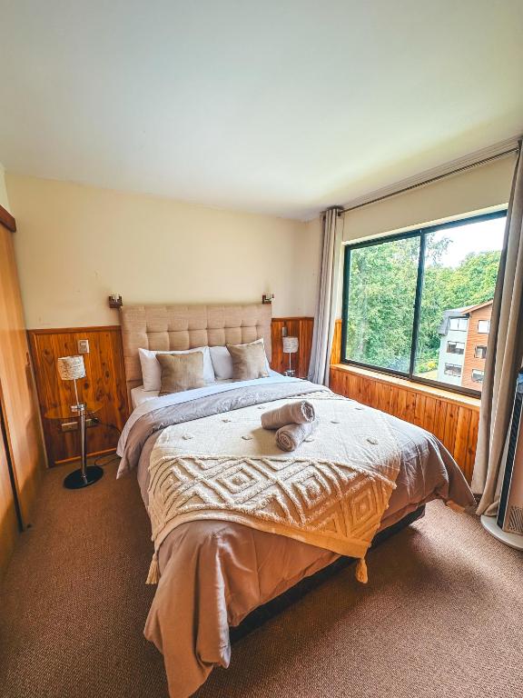 Postel nebo postele na pokoji v ubytování Cómodo apartamento entero en Pucón
