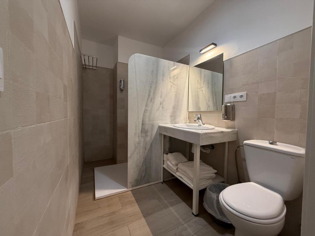 Koupelna v ubytování Hotel Quitagolpe