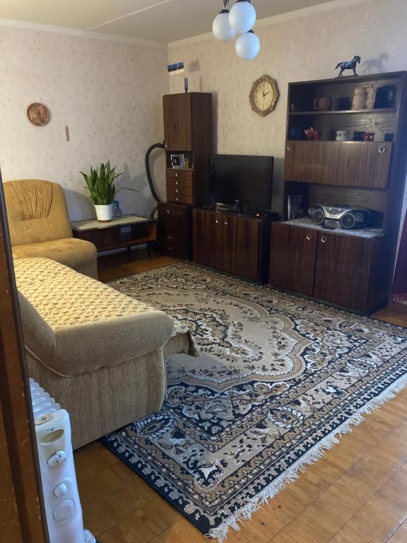 Kuchyň nebo kuchyňský kout v ubytování Квартира недалеко от погранпункта