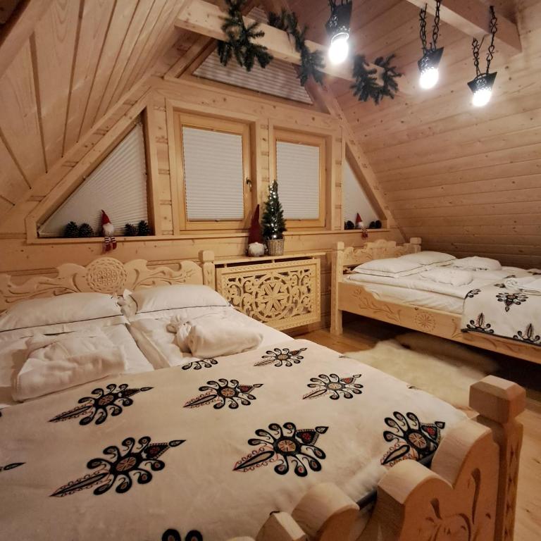 Posteľ alebo postele v izbe v ubytovaní Wood House